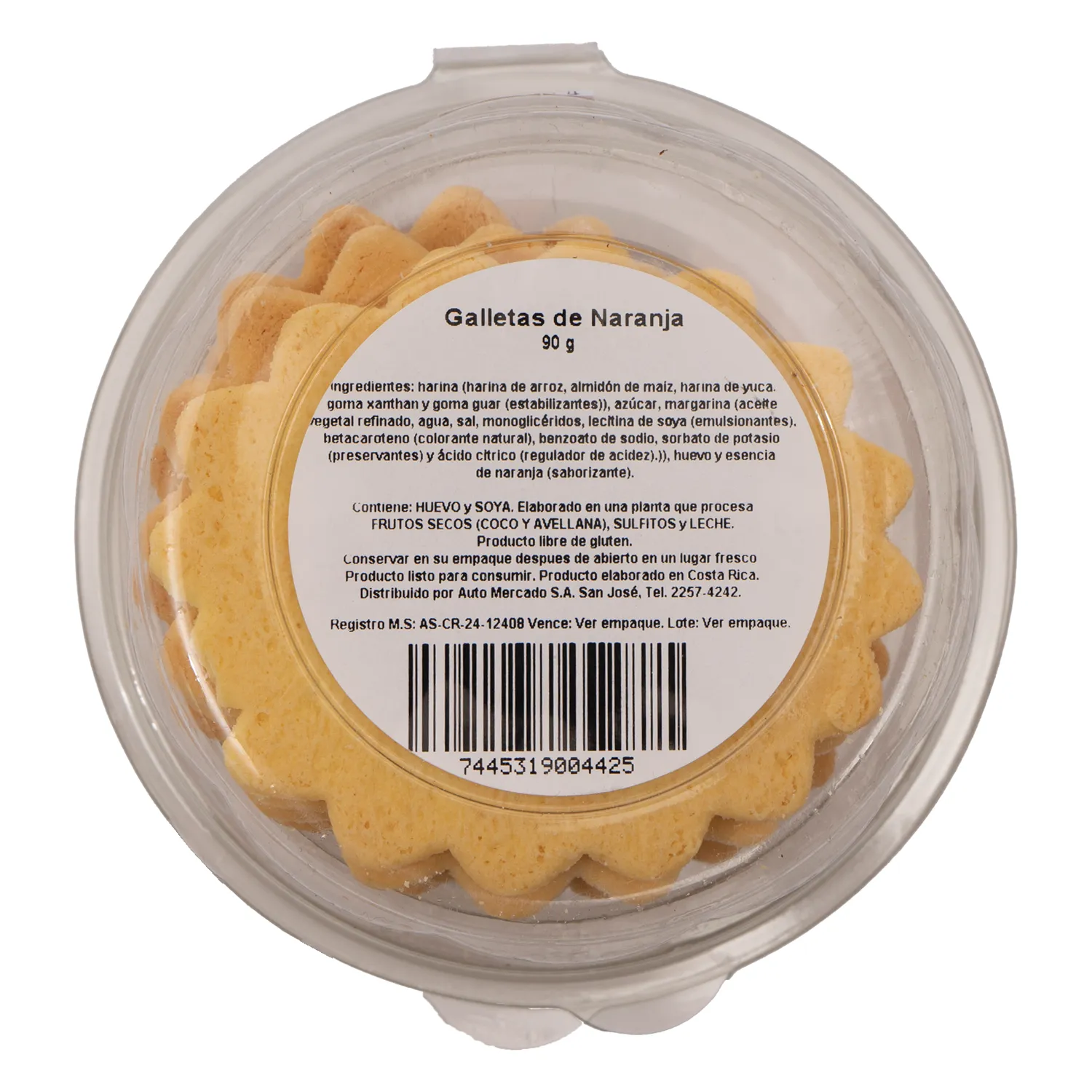 Galletas De Naranja Auto Mercado Envase 90 G
