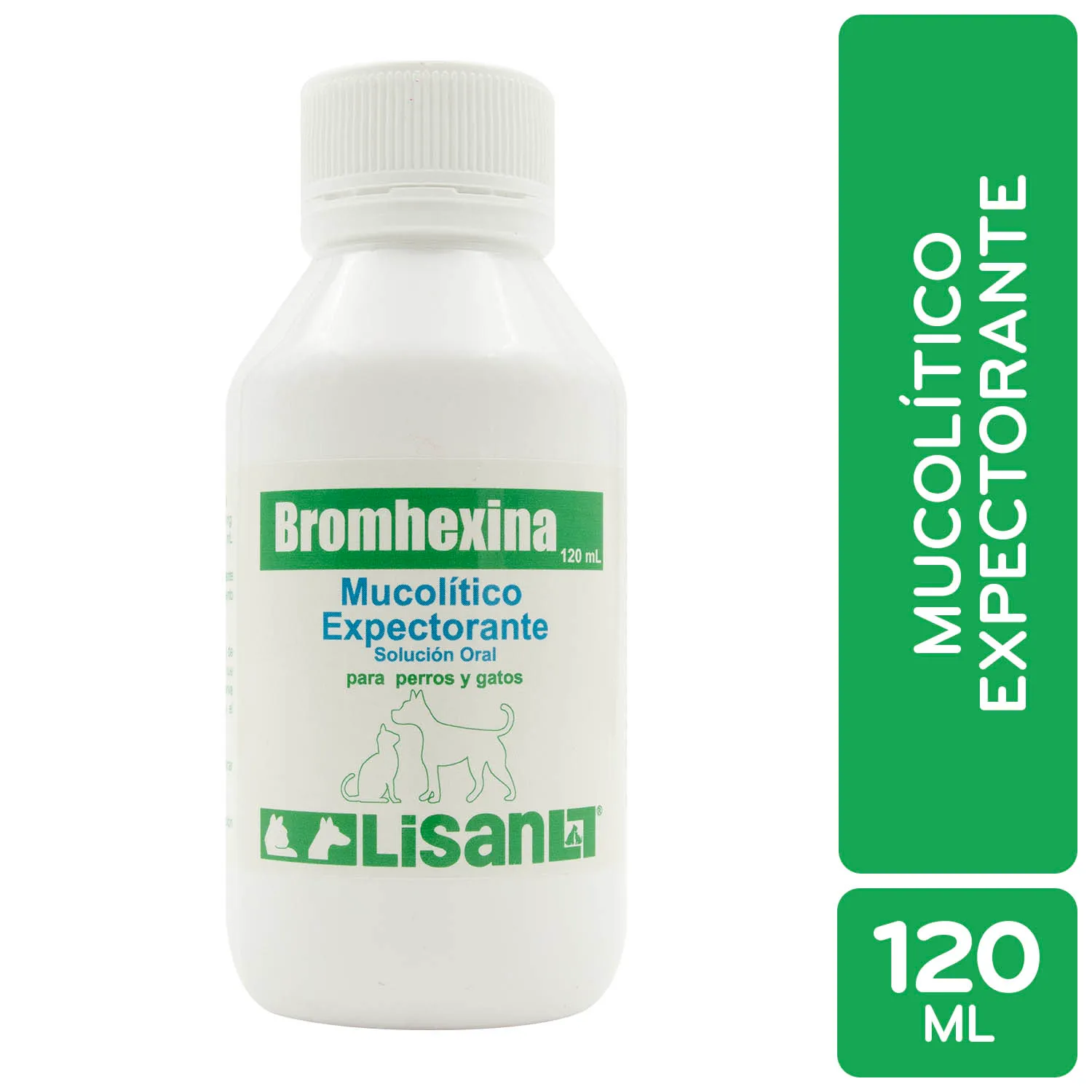 Mucolitico Expectorante Líquido Perro Y Gato Bromhexina Lisan