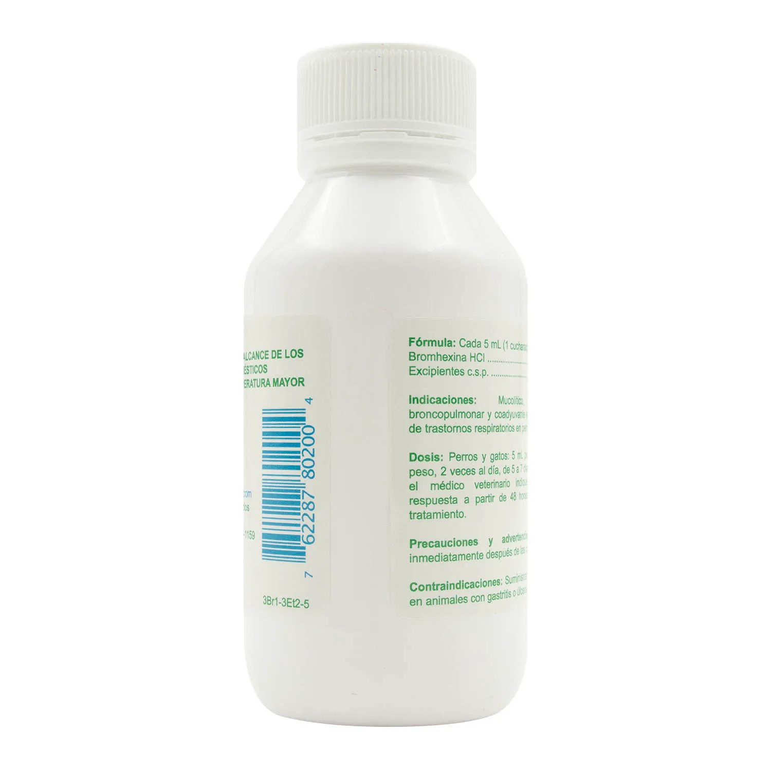 Mucolitico Expectorante Líquido Perro Y Gato Bromhexina Lisan