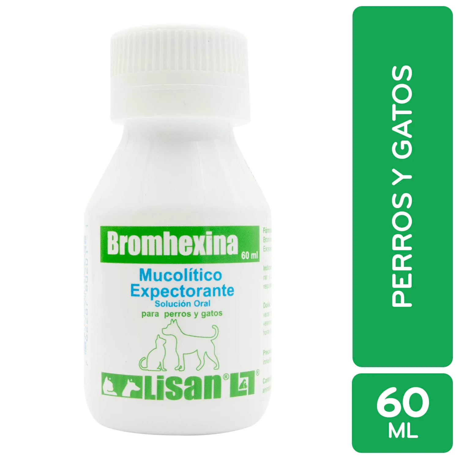 Mucolitico Expectorante Líquido Perro Y Gato Bromhexina Lisan
