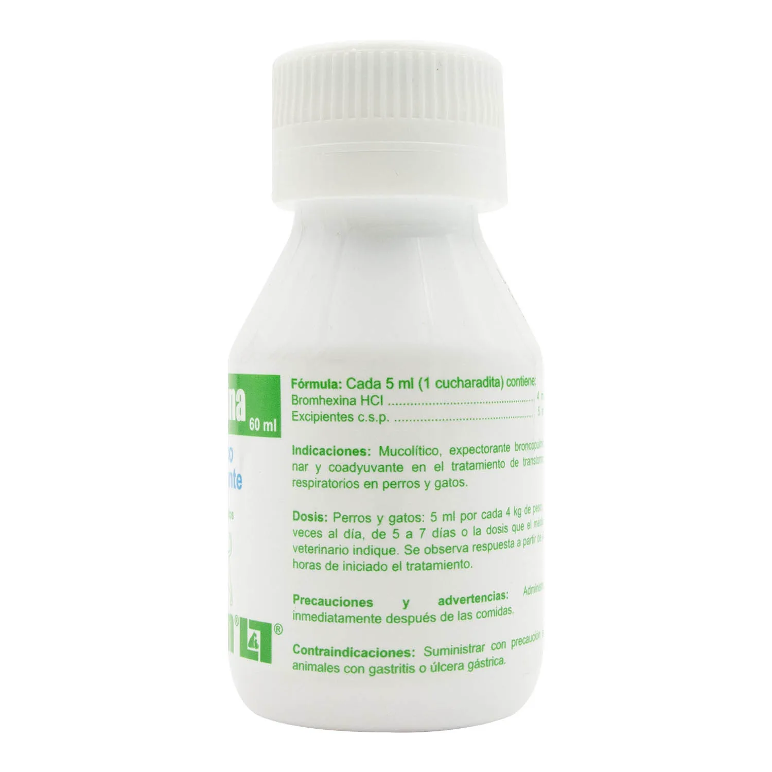 Mucolitico Expectorante Líquido Perro Y Gato Bromhexina Lisan