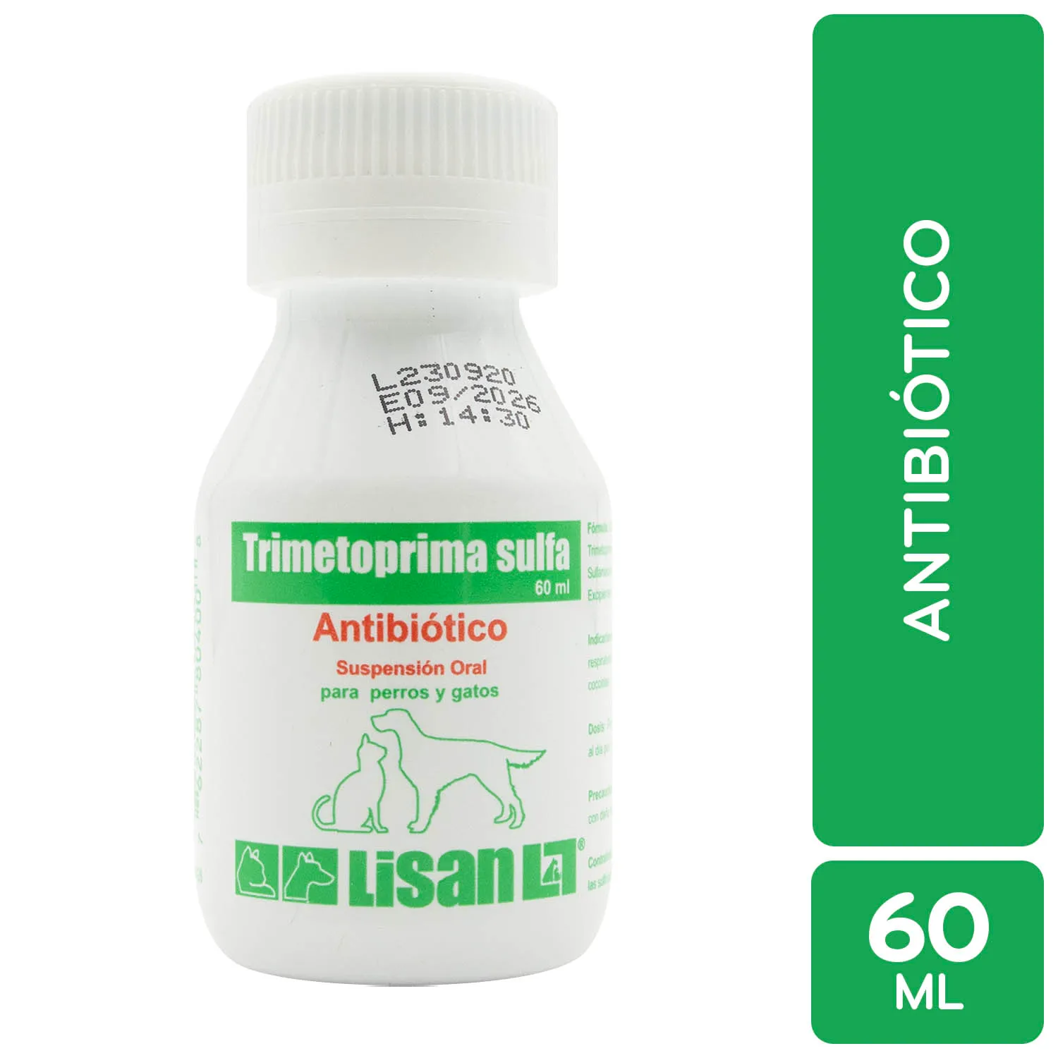 Antibiótico Líquido Perro Y Gato Trimetoprima Sulfa Lisan