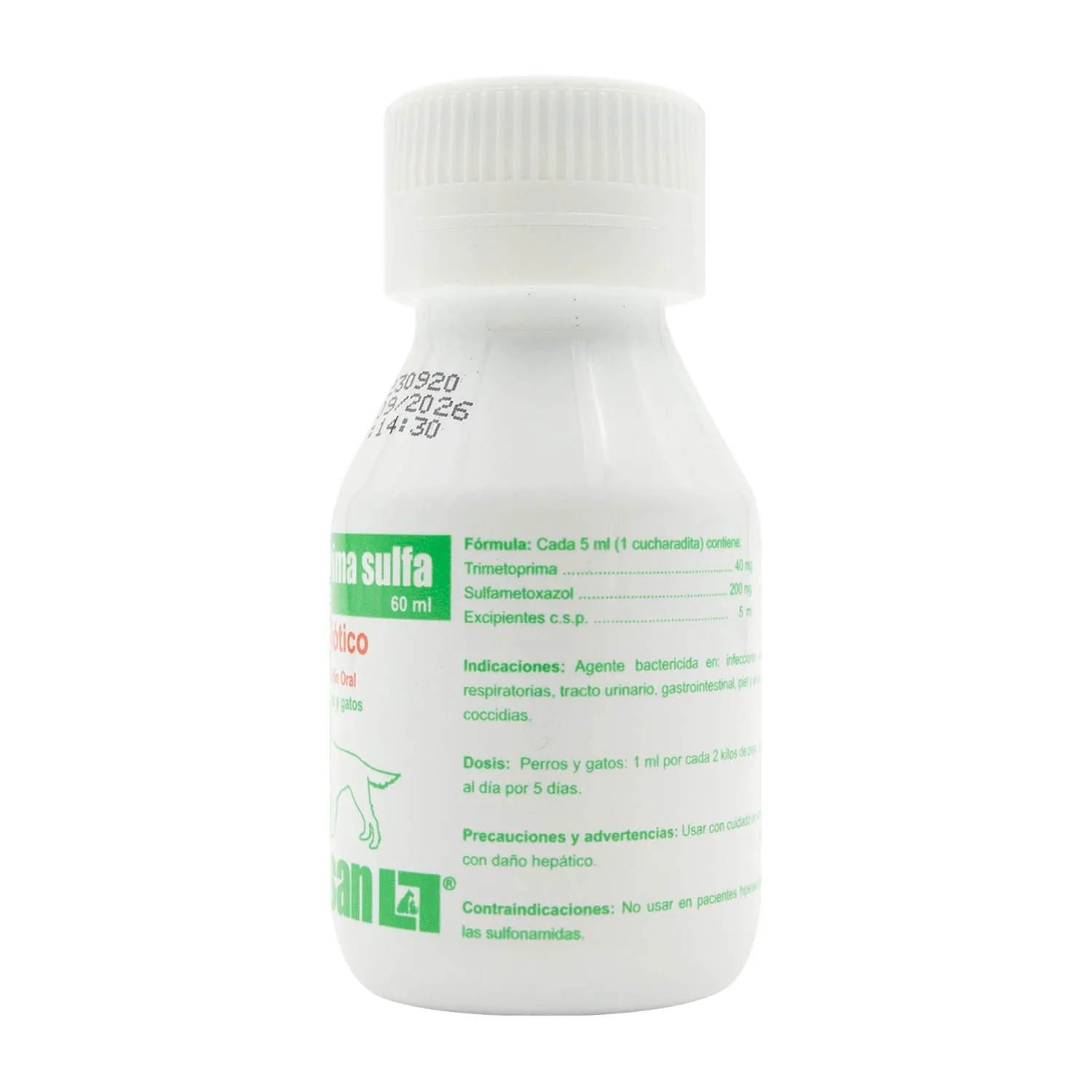 Antibiótico Líquido Perro Y Gato Trimetoprima Sulfa Lisan