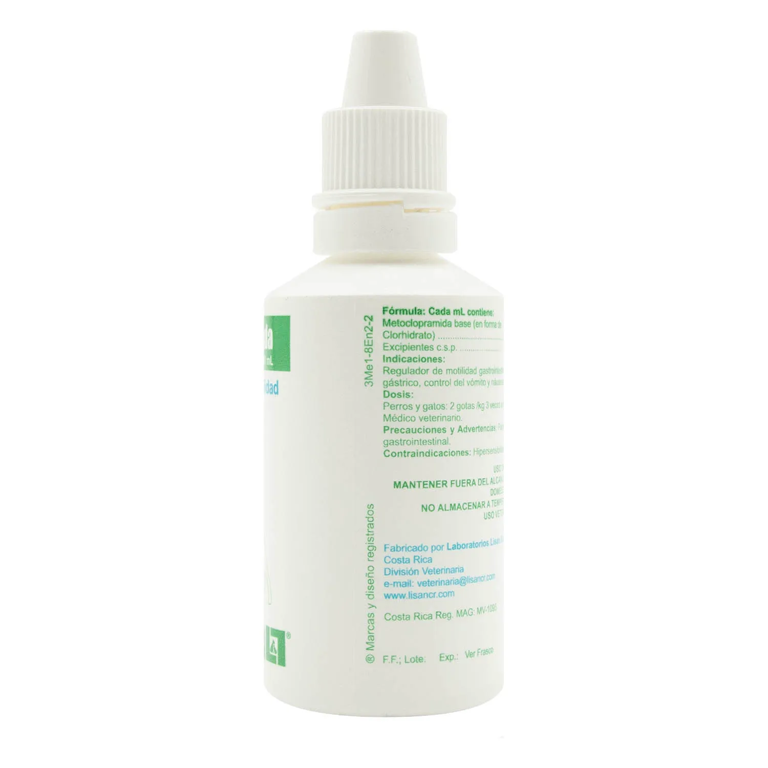 Regulador Motilidad Intestinal Gotas Perro Y Gato Metocloropramida Lisan