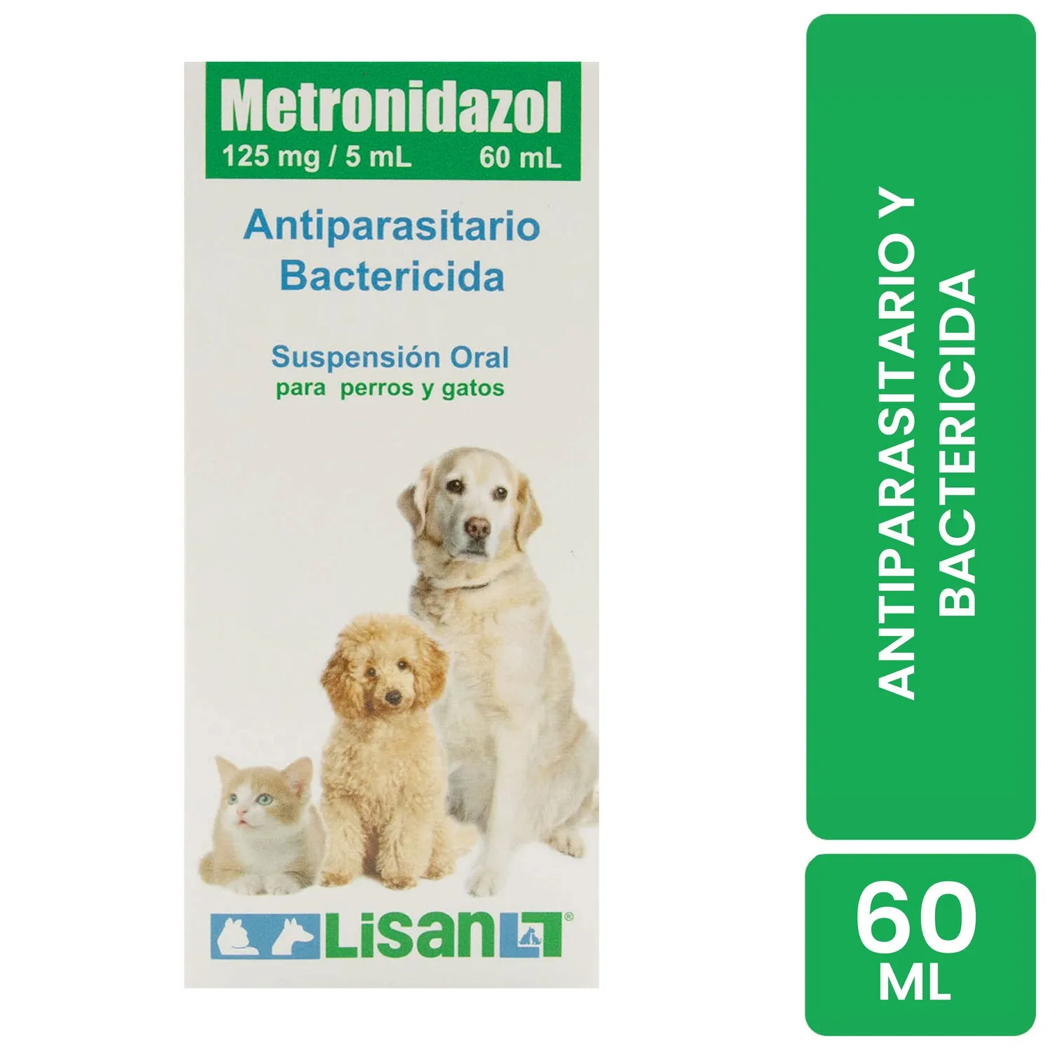 Antiparasitario Liquido Perro Y Gato 125 Mg Metronidazol Lisan