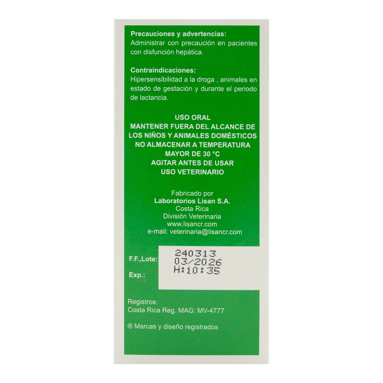 Antiparasitario Liquido Perro Y Gato 125 Mg Metronidazol Lisan