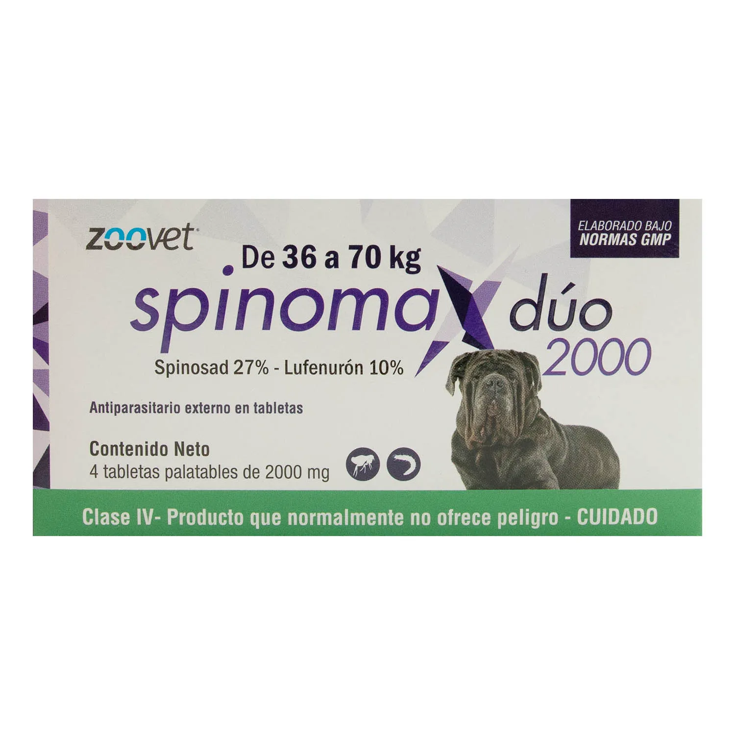 Antipulgas Pastilla 36 A 70 Kg Perro Spinomax