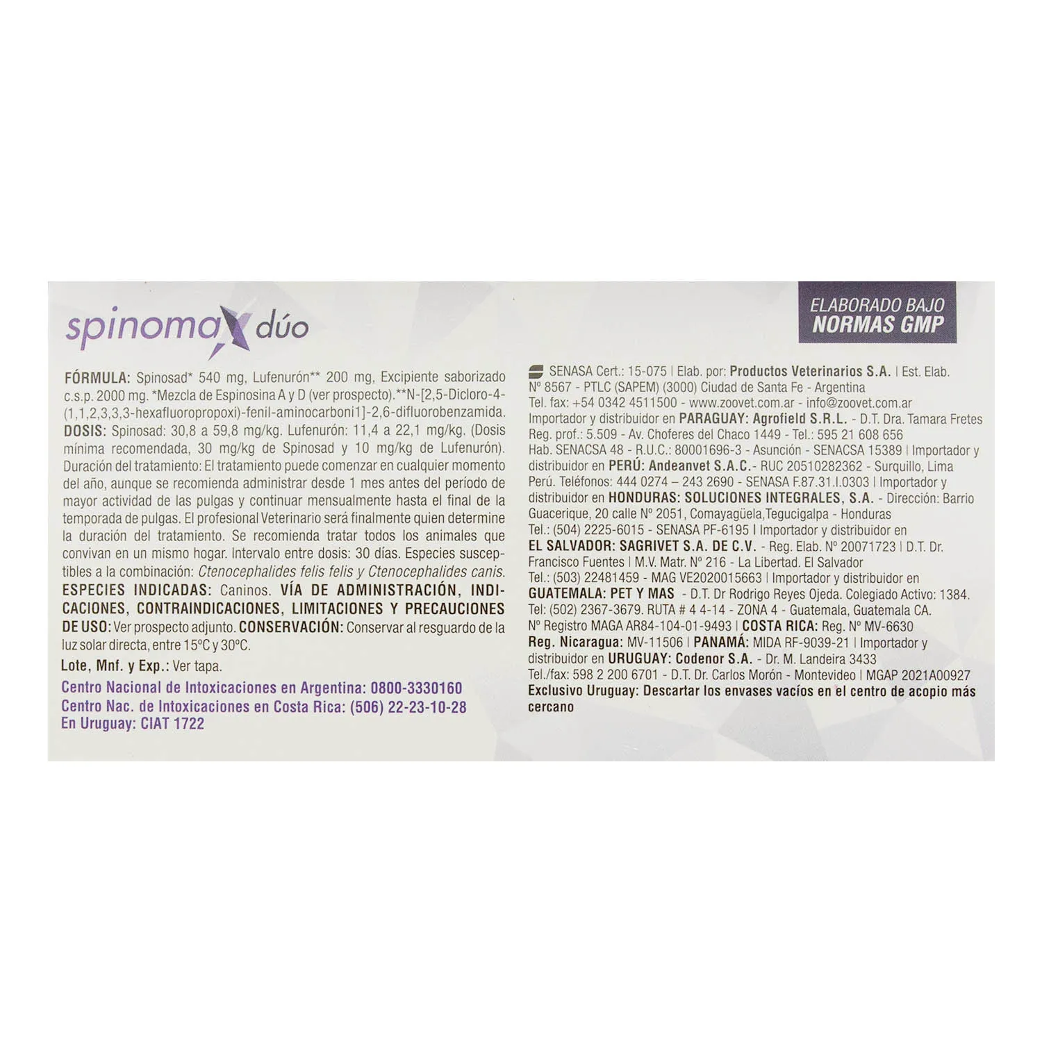 Antipulgas Pastilla 36 A 70 Kg Perro Spinomax