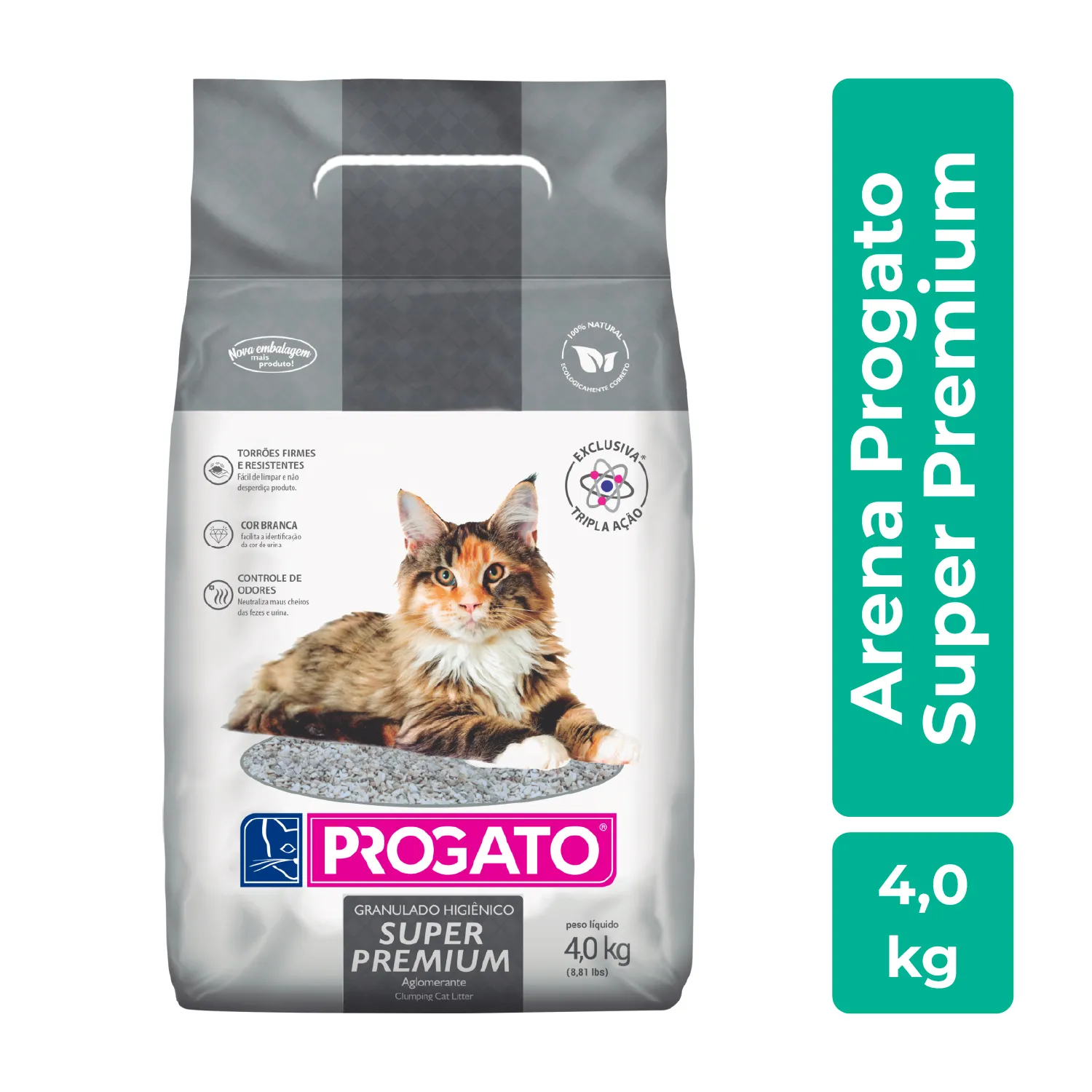 Arena Para Gato Super Premium Aglutinante Progato