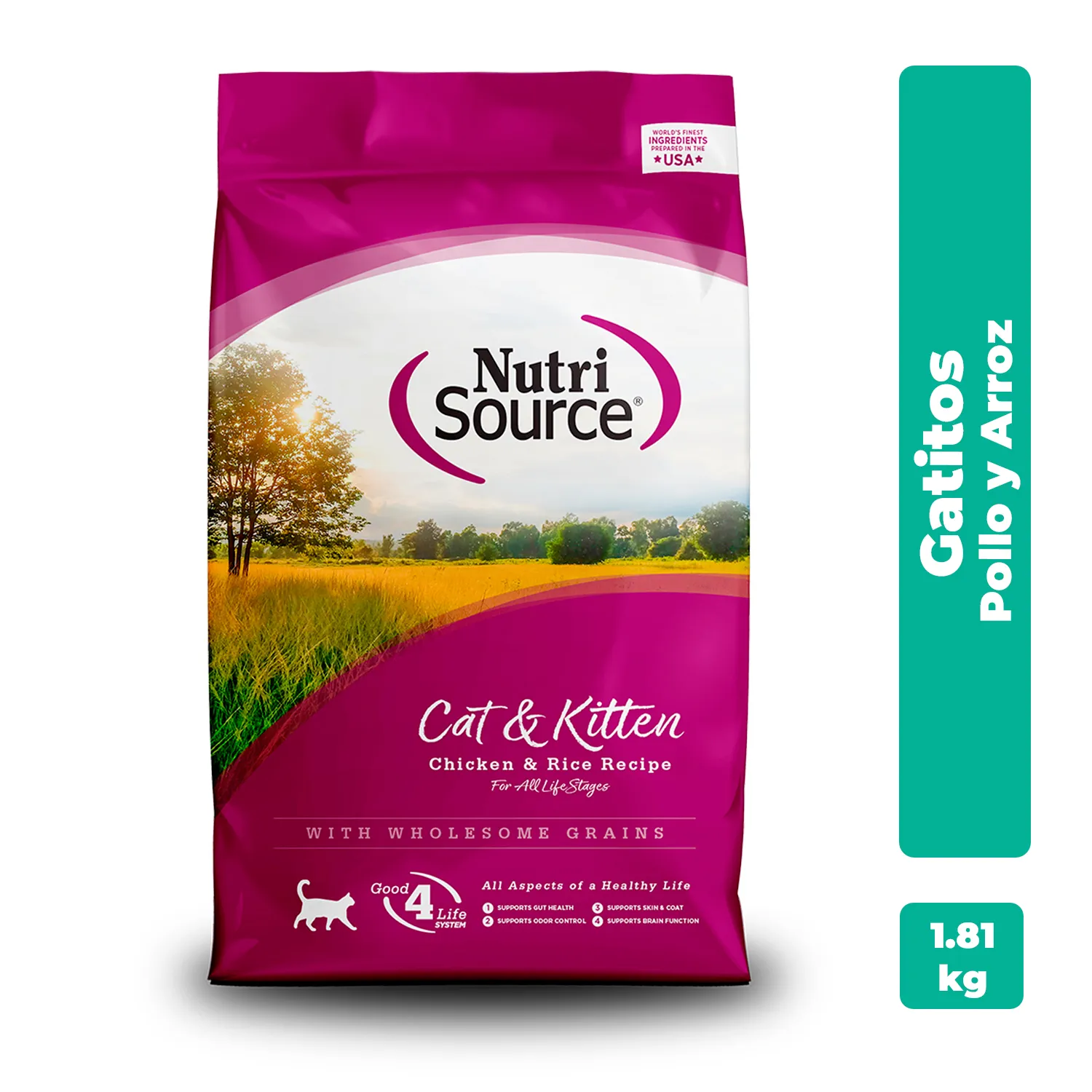 Alimento Gato Seco Pollo Y Arroz Alim Gato Con Granos Nutrisource