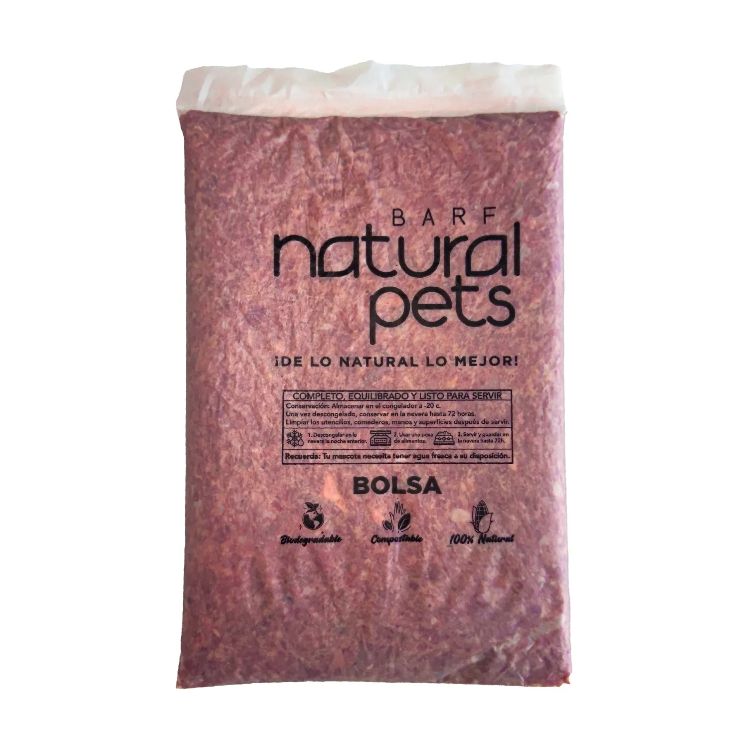 Alimento Perro Congelado Ternera Barf Natural Pets