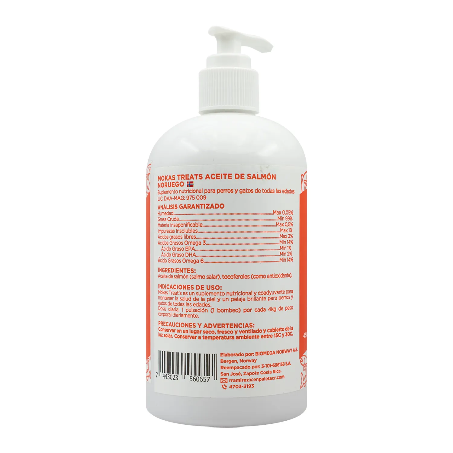 Alimento Perro Aceite Omega 3 - 6 Salmon Noruego Oral P. Mascotas Mokas Treats