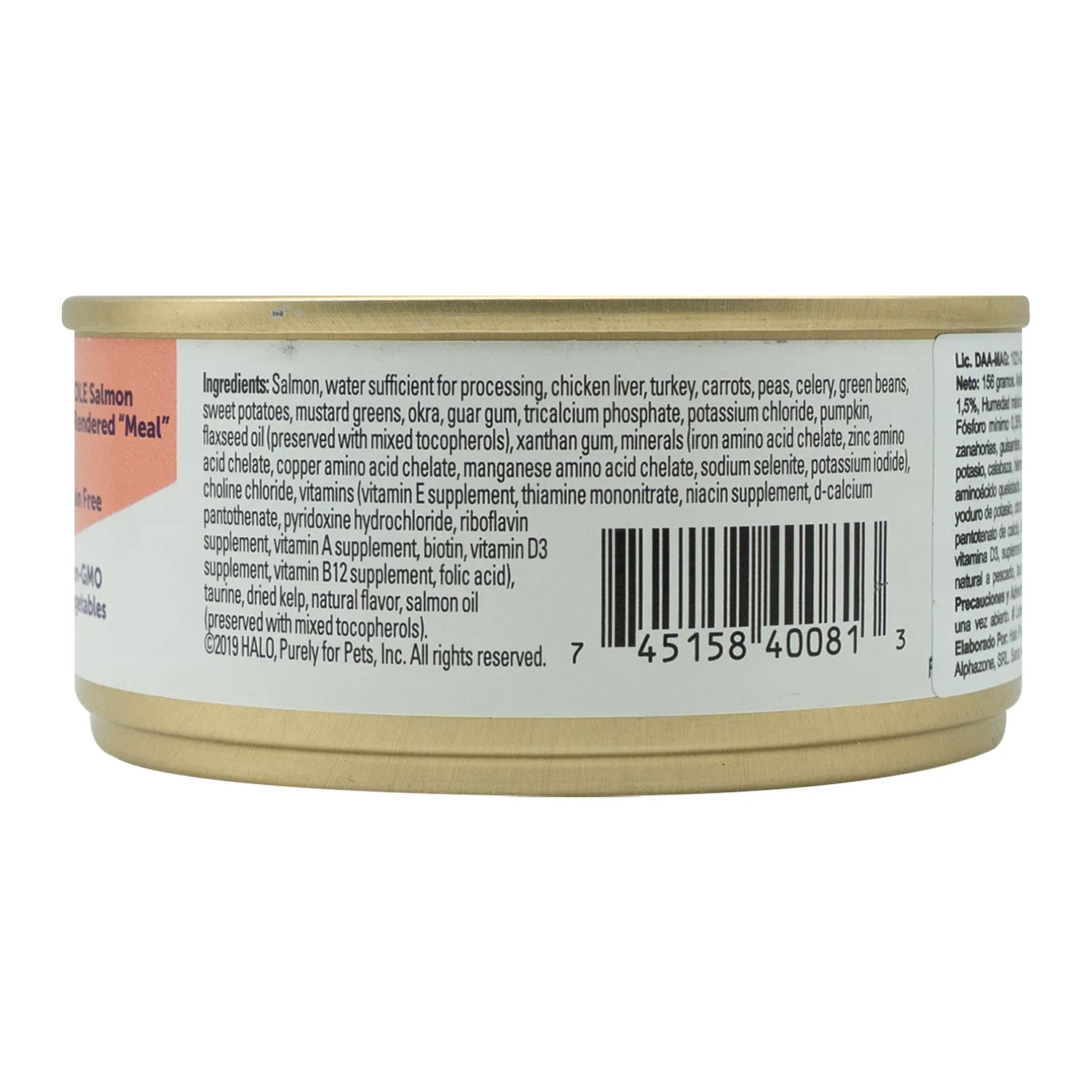 Alimento Gato Humedo Libre De Granos Salmon Adulto Halo