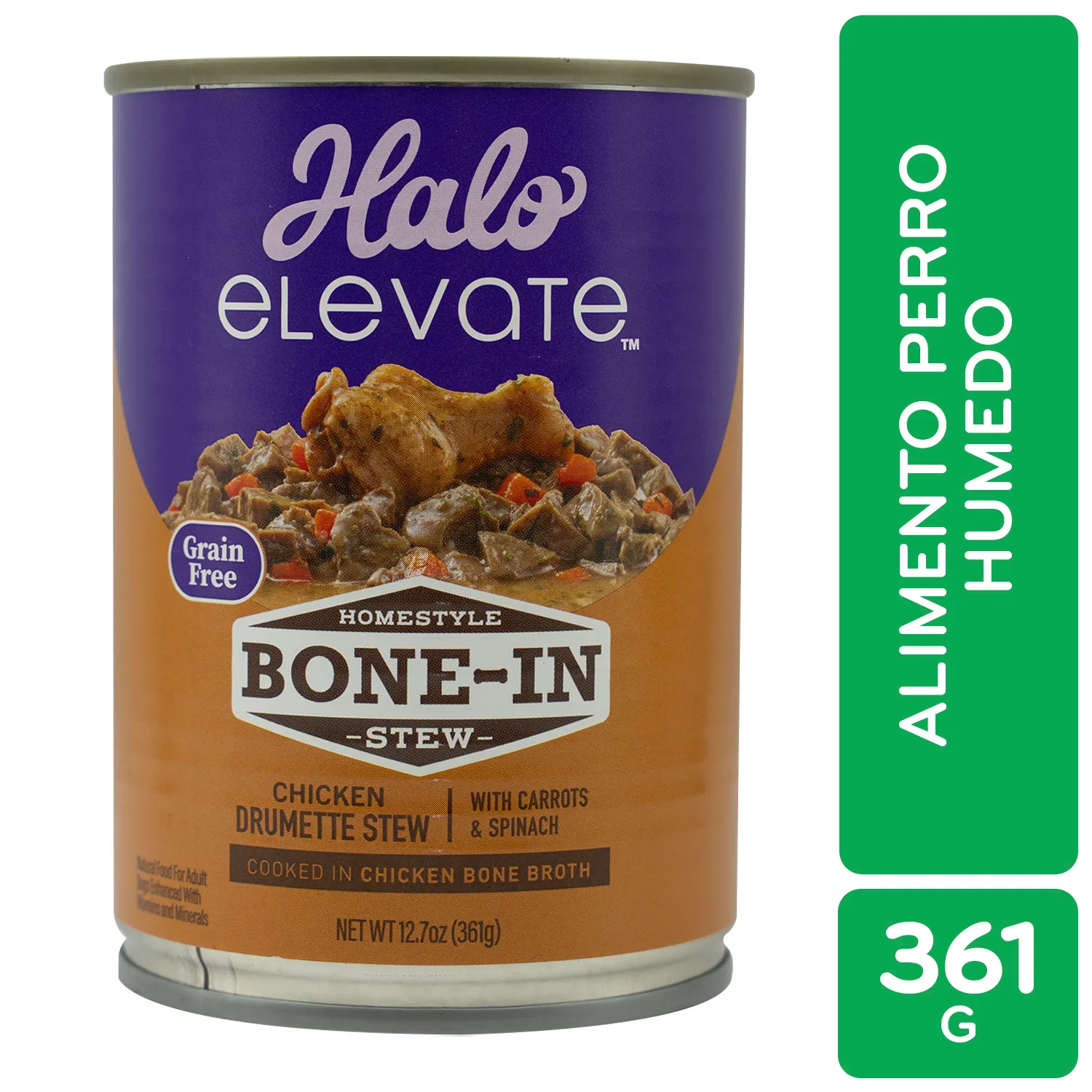 Alimento Perro Humedo Pollo Zanahoria Y Espinaca Adulto Halo