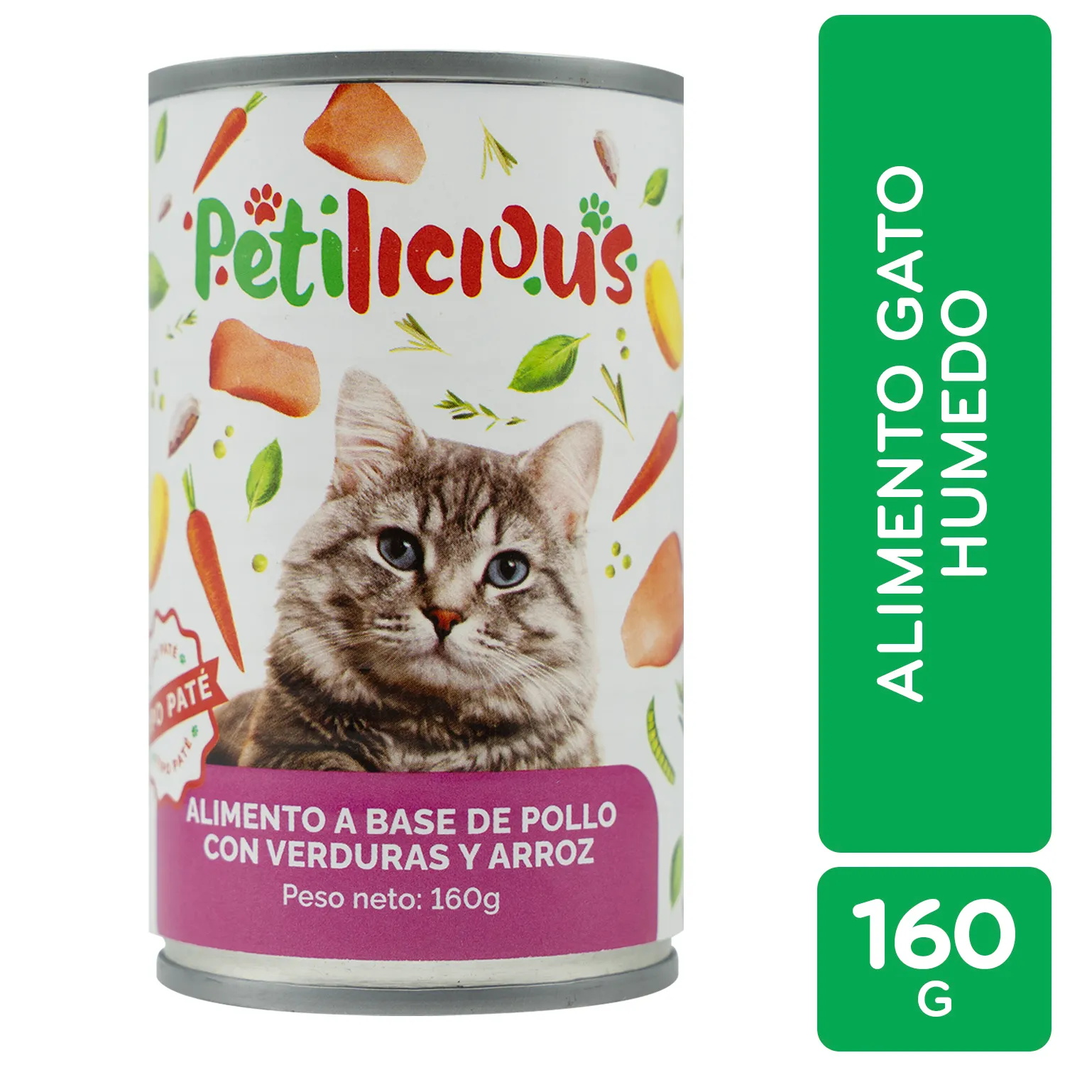Alimento Gato Humedo Pate Pollo Y Verduras Petilicious