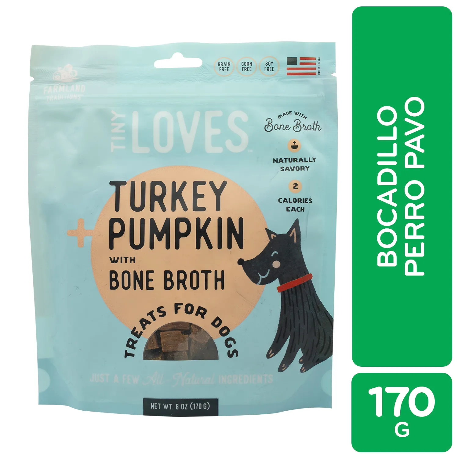 Alimento Perro Bocadillo Todas Las Edades Pavo Y Calabaza Libre De Granos, Soya Y Trigo Farmland