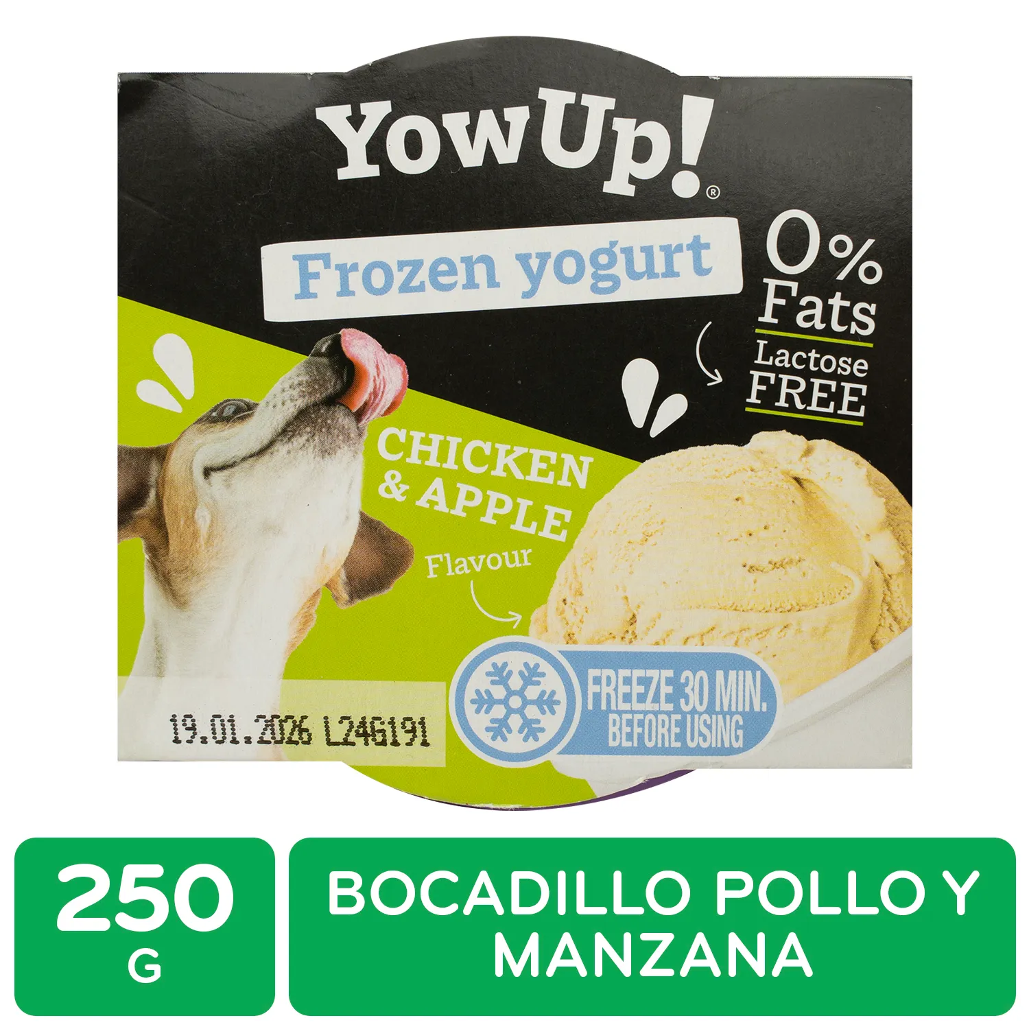 Alimento Perro Bocadillo Frozen Yogurt Pollo Y Manzana Sin Lactosa Perro Yowup