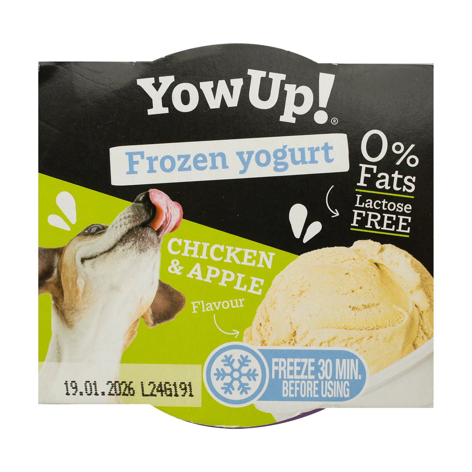 Alimento Perro Bocadillo Frozen Yogurt Pollo Y Manzana Sin Lactosa Perro Yowup