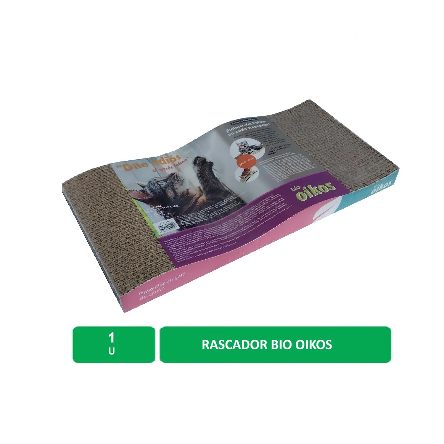Juguete Rascador Carton Ondulado P. Gato Bio Oikos