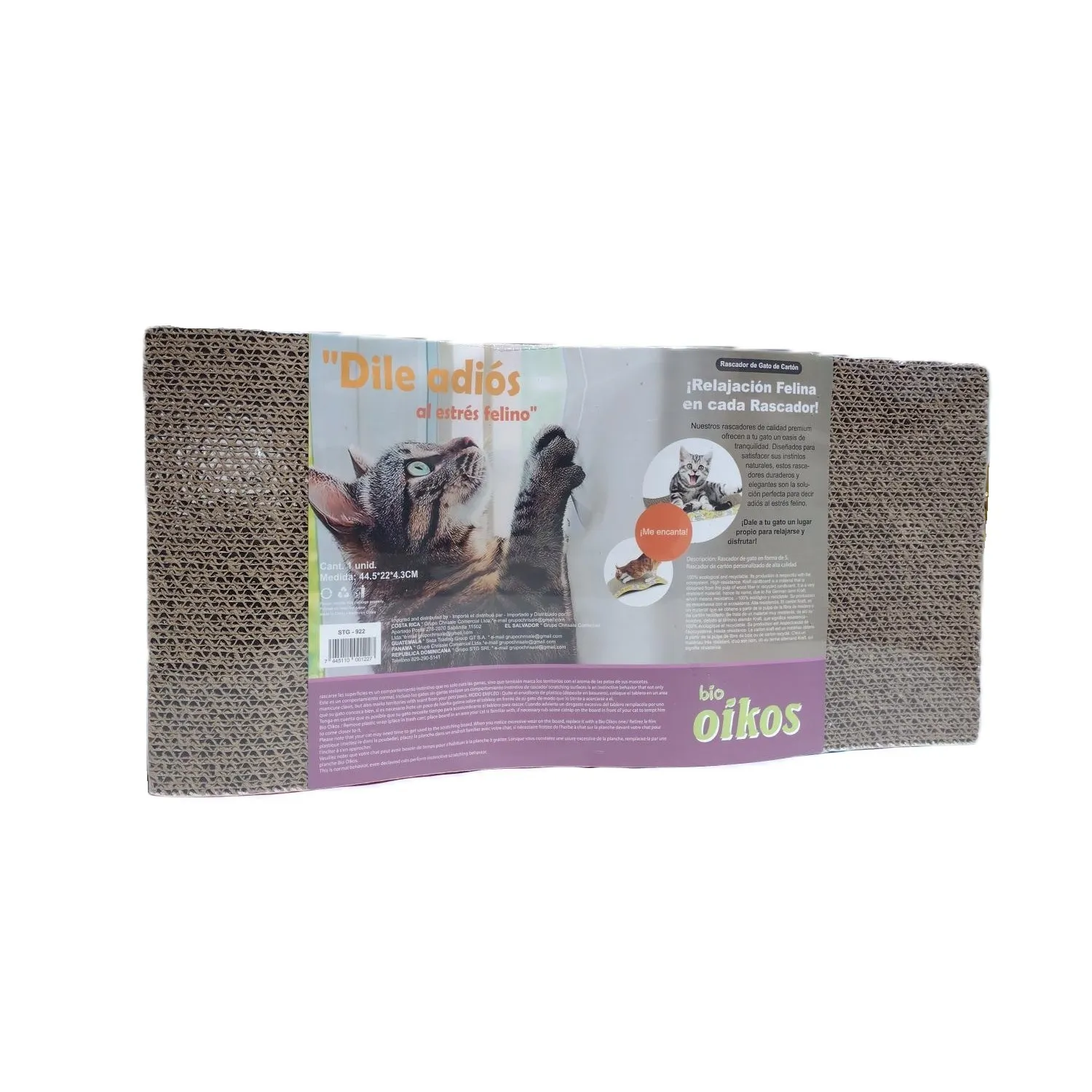 Juguete Rascador Carton Ondulado P. Gato Bio Oikos