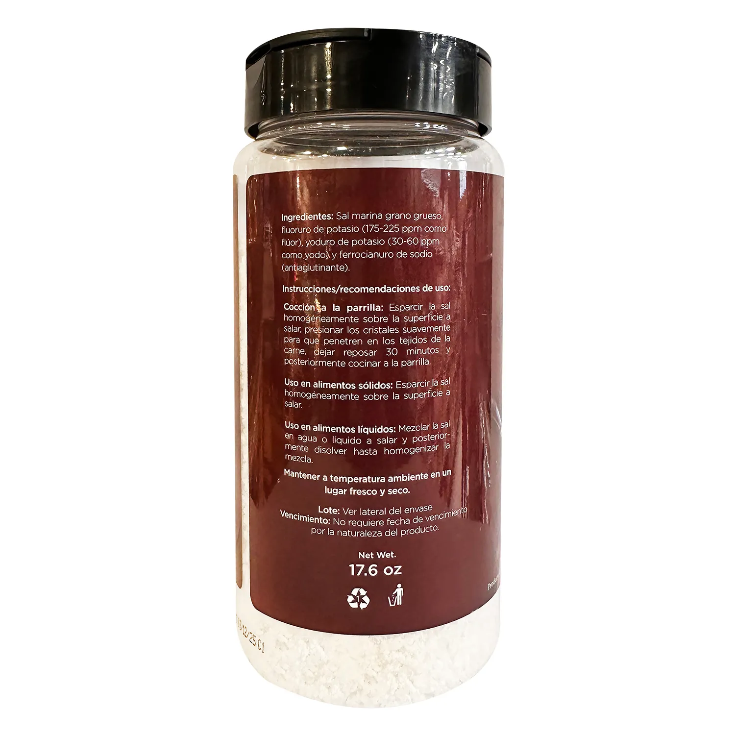 Sal Parrillera Auto Selección Frasco 500 G