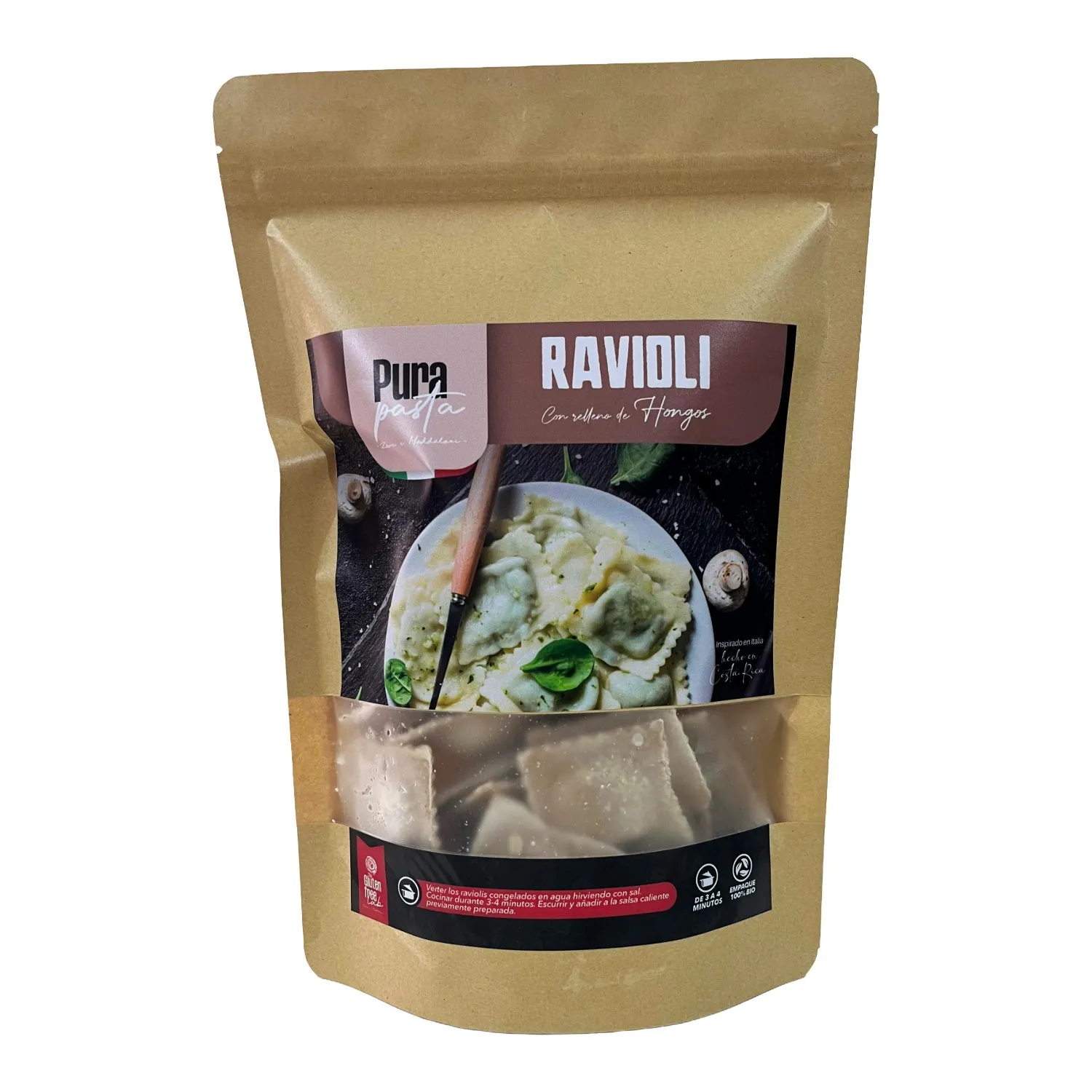 Ravioli De Hongos Y Ricotta Pura Pasta Paquete 500 G