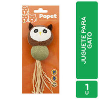 Juguete Búho Con Catnip Y Fibra Vegetal Para Gato Popet