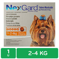 Antipulgas Y Garrapatas Tableta Perro 2-4kg Nexgard