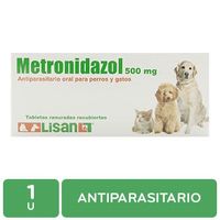 Antiparasitario Pastilla 500 Mg Perro Y Gato Metronidazol Lisan