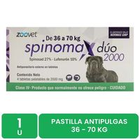 Antipulgas Pastilla 36 A 70 Kg Perro Spinomax