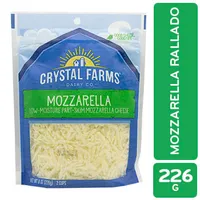 Queso Mozzarella Rallado Crystal Farms Paquete 226 G