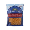 Queso Cheddar Sharp Rallado Crystal Farms Paquete 225 G