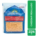 Queso Cheddar Sharp Rallado Crystal Farms Paquete 225 G