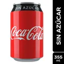 Bebida Gaseosa Zero Cola Coca Cola Lata 354 Ml