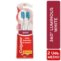 Cepillo Dental Blanqueador Luminous Colgate Blister 2 Unid