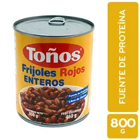 Frijol Preparado Rojo Tonos Lata 800 G