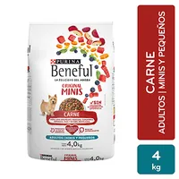 Alimento Seco Perro  Adulto Carne Minis Purina Beneful Bolsa 4 Kg