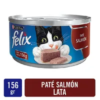 Alimento Húmedo Gato  Paté Salmón Felix Lata 156 G