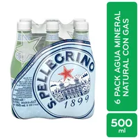 Agua Gasificada Natural Mineral San Pellegrino Paquete 3000 Ml