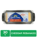 Queso Cheddar Rebanado 30u Crystal Farms