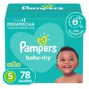 Pañal Desechable T-5 Unisex Pampers Baby Dry Caja 78 Unid