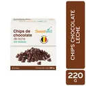 Confiteria Chips Chocolate Con Leche Sweetwell Caja 220 G