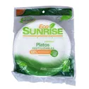 Plato Bagazo #7 Compostable Ecosunrise Paquete 10 Unid