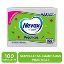 Servilleta Papel Lisa Cuadrada Blanca Nevax Bolsa 139 G