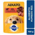 Alimento Perro Humedo Adulto Res Pedigree Bolsa 100 G