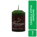 Decoracion Candela Votiva Verde Frangus Unidad