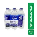 Agua Natural Manantial 6u Seleccion Auto Paquete 3000 Ml