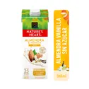 Bebida Semilla Almendra Liquido Vainilla Sin Azúcar Natures Heart Tetra Brick 946 Ml