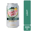 Bebida Gaseosa Light Sabor Jengibre Canada Dry Lata 355 Ml