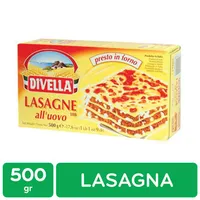 Pasta Alimenticia Lasagña Precocida Huevo Divella Caja 500 G
